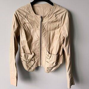 Line the Label 100% Lambskin Leather Biker Style Jacket